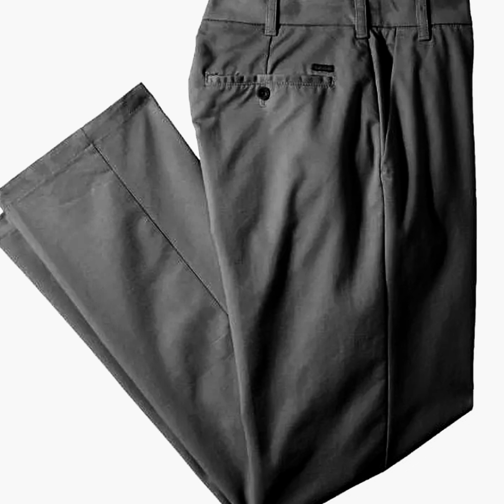 Izod American Chino Dress Casual Business Charcoal Pants Big Men's 48W 29L